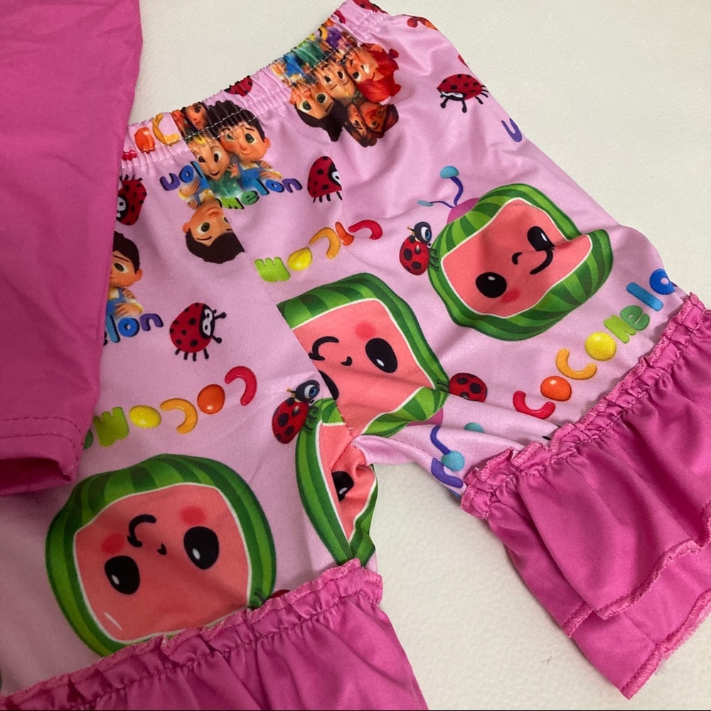 Cocomelon cute ruffle pink shorts set - Picture 5 of 6